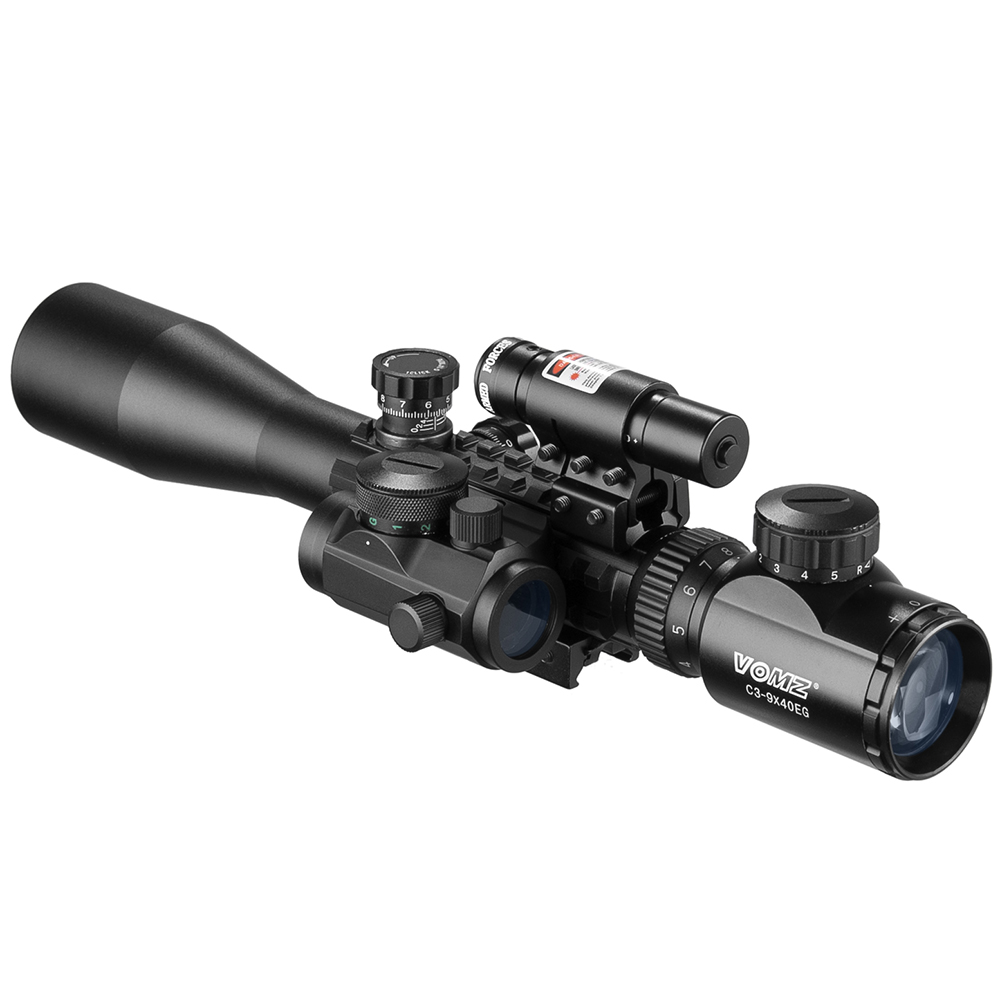 Crossbow Scope Sight - กล้องเล็ง Vomz 3-9X40 พร้อมระบบวัดระยะแบบสายตา, ศูนย์เล็งแบบ Mil-Dot