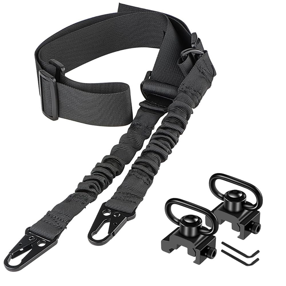 Rifle Sling Swivel - ยุทธวิธีสองจุดสลิง-2 Picatinny QD สลิงหมุน Mounts สายคล้องไหล่ปรับได้สําหรับปืนไรเฟิล-Quick