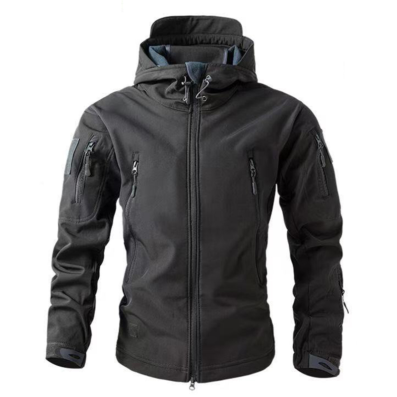 Outdoor Hunting Fleece - เสื้อแจ็คเก็ตยุทธวิธีแบบนิ่มลายพราง ผ้าฟลีซมีฮู้ด ผลิตโดยผู้ผลิตเสื้อผ้าสำหรับฝึกซ้อม ล่าสัตว์ และกิจกรรมกลางแจ้ง