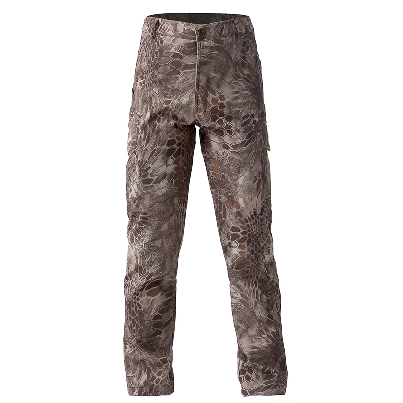 Outdoor Hunting Fleece - Camo การล่าสัตว์ Shark Skin Softshell ยุทธวิธีลวงตากางเกงผู้ชายฤดูหนาวกันน้ําขนแกะกีฬากลางแจ้งกางเกง