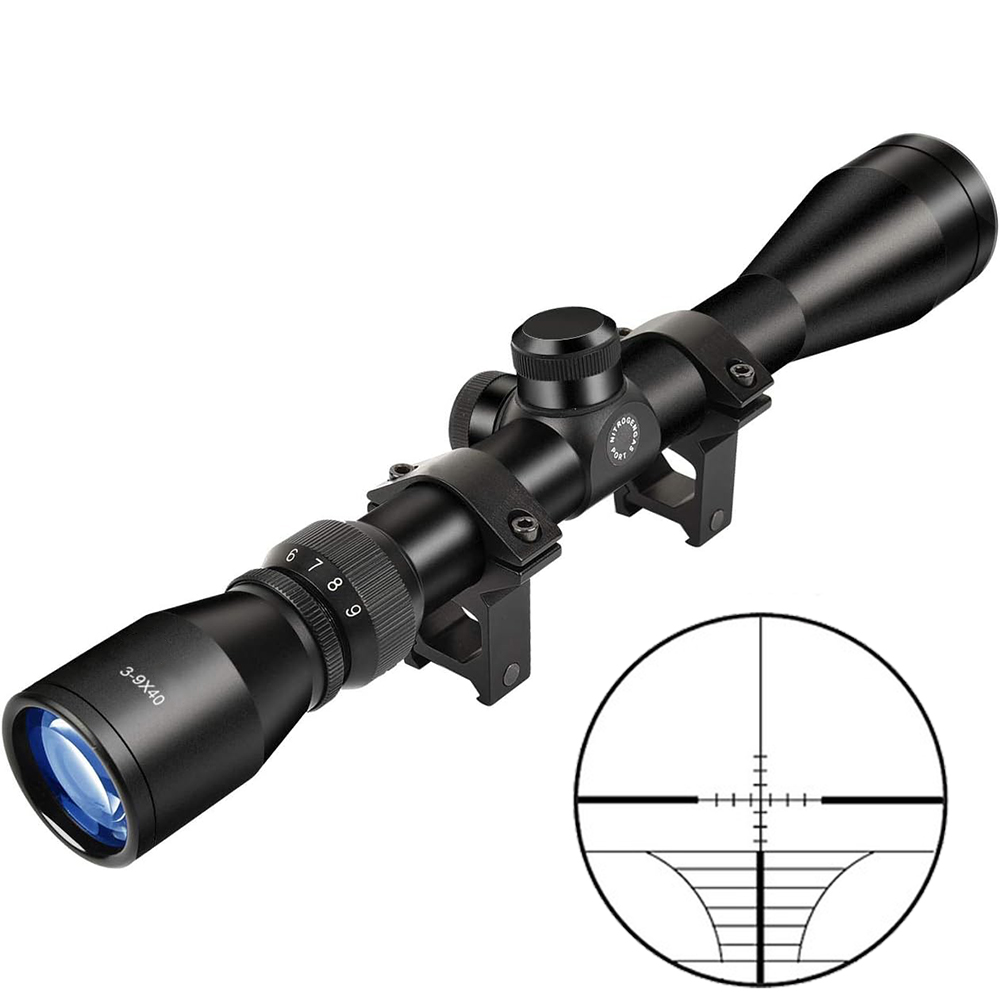 Crossbow Scope Sight - กล้องเล็งลมสำหรับล่าสัตว์ 3-9x40 พร้อมระบบวัดระยะแบบสายเคเบิล เส้นเล็งแบบ Mil Dot