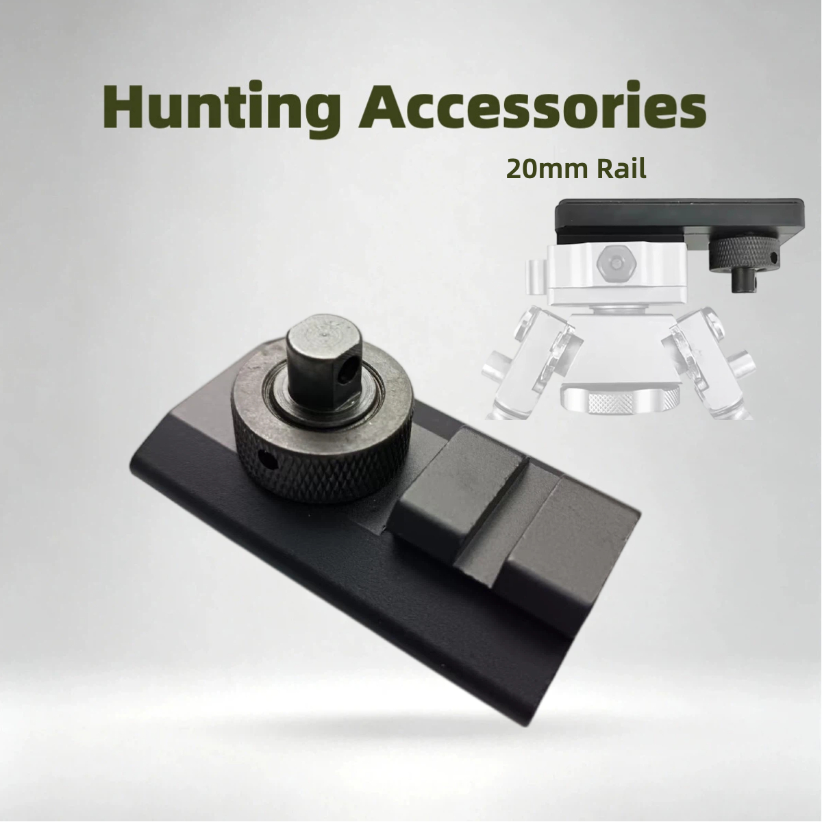 Rifle Sling Swivel - อะแดปเตอร์สำหรับติดตั้งขาตั้งปืนแบบสองขา (Bipod) บนรางพิคาทินนี ขนาด 20 มม.