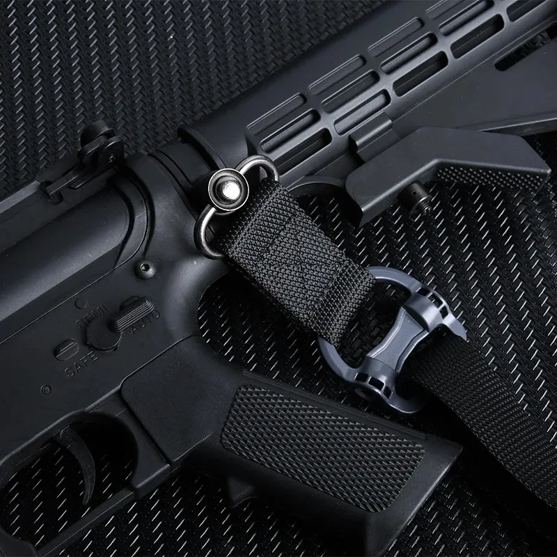 Rifle Sling Swivel - สายสะพายปืนไรเฟิล MS4 แบบปรับได้ พร้อมห่วงโลหะ QD หมุนได้