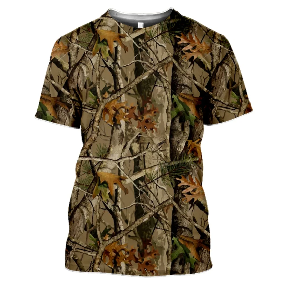 เสื้อยืดแฟชั่นผู้ชาย ลายพรางใบ - Hunting Outdoor Shop บทวิจารณ์และราคา