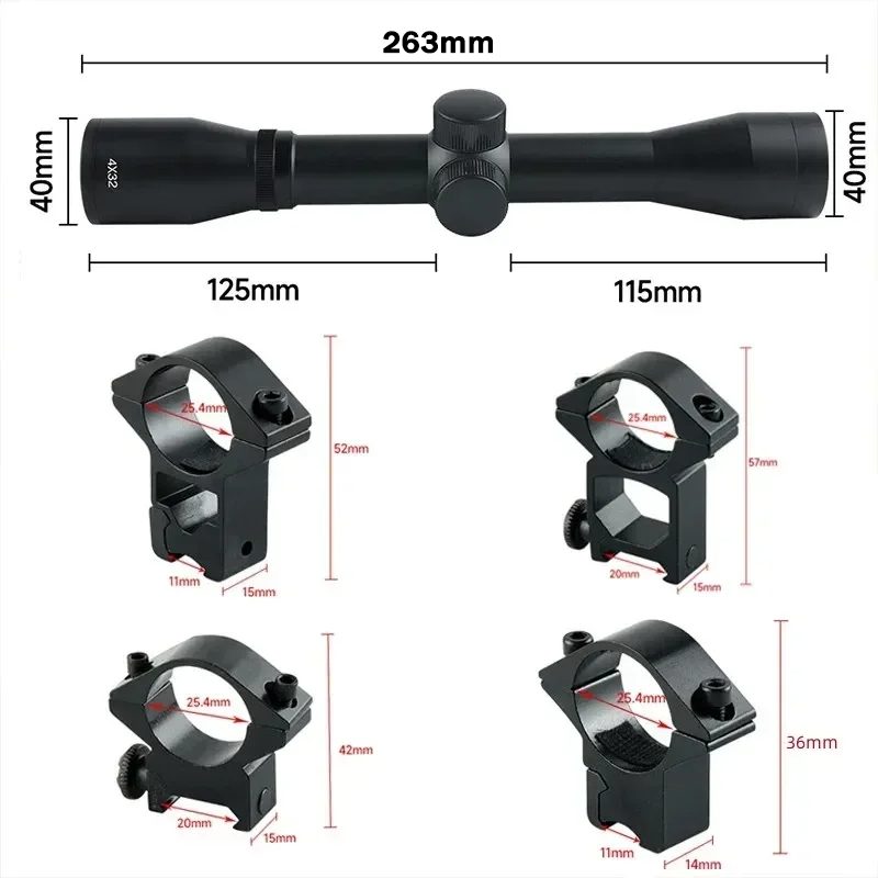 กล้องเล็งยุทธวิธี 4x32 1.5-5x3 - Crossbow Scope Sight บทวิจารณ์และราคา