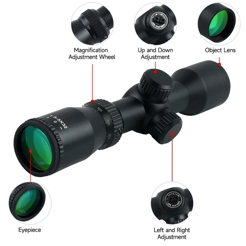 กล้องเล็งสำหรับธนู 1.5-5x32 พร - Crossbow Scope Sight บทวิจารณ์และราคา
