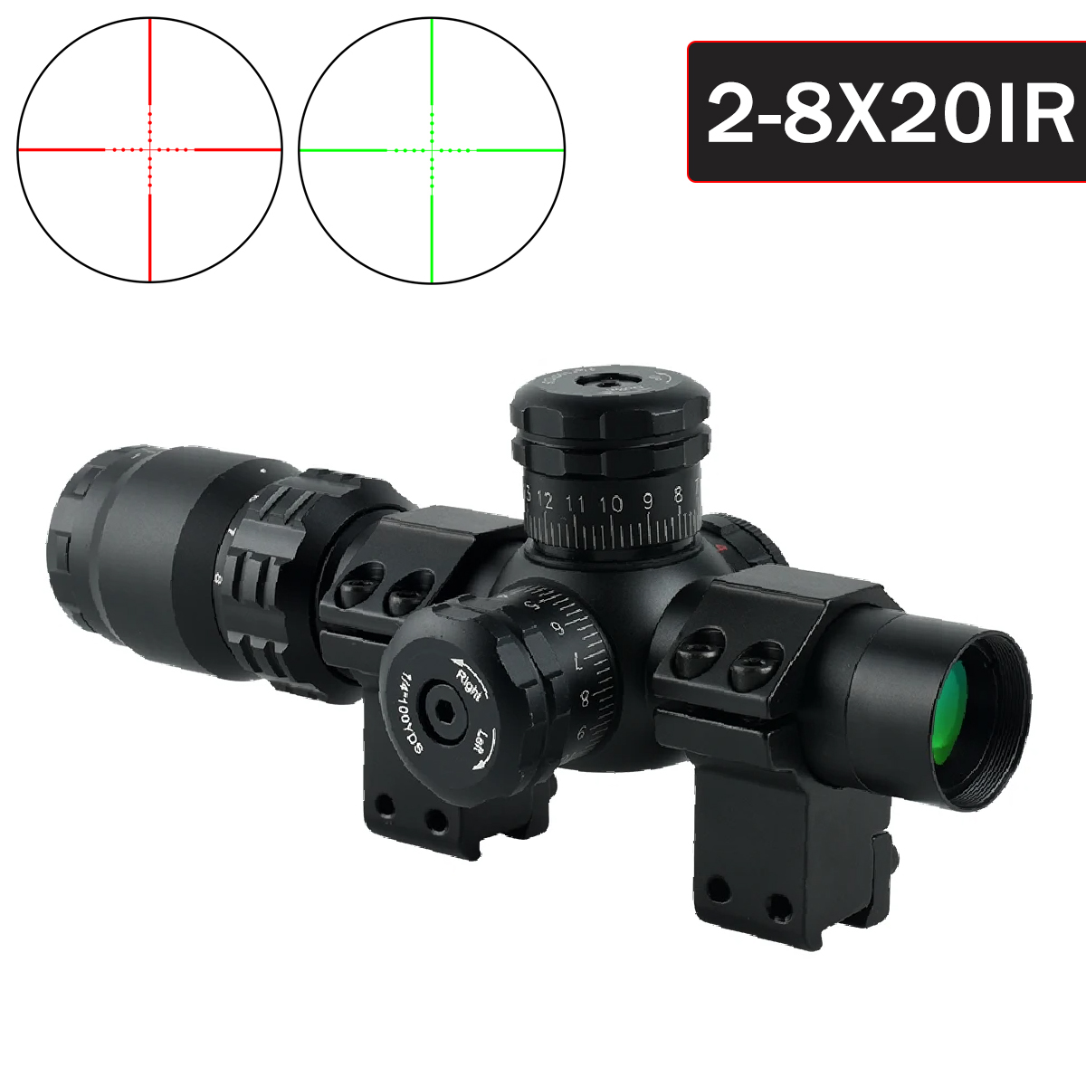 2-8x20IR การล่าสัตว์ปืนไรเฟิลข - Crossbow Scope Sight บทวิจารณ์และราคา